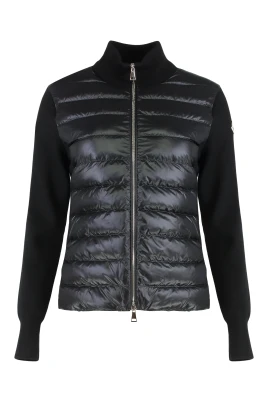 Cardigan med vadderade paneler