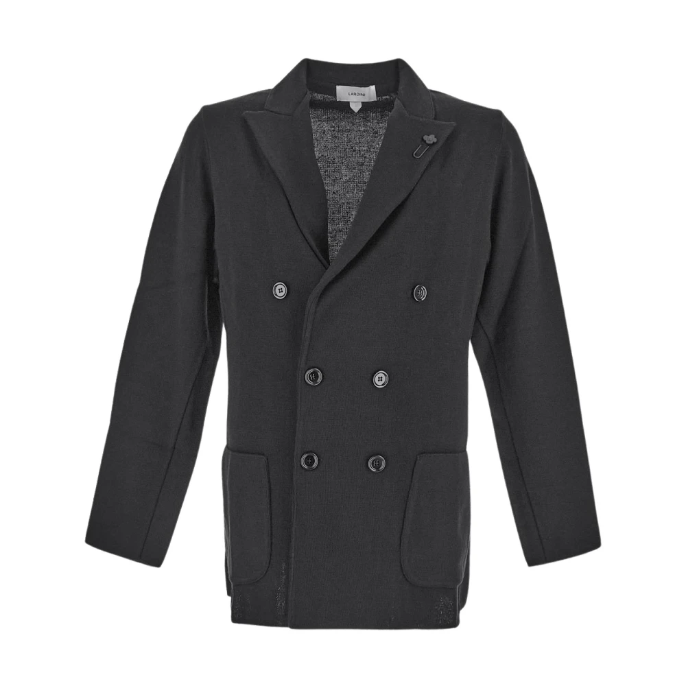 Lardini Dubbel-Breasted Gebreid Jack van Wol Gray Heren