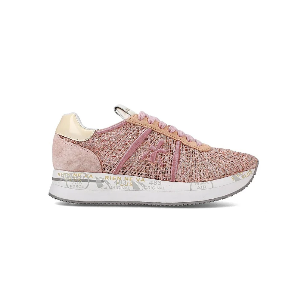 Premiata Sneakers met Touwtextuur Conny Model Dames Schoenen Roze