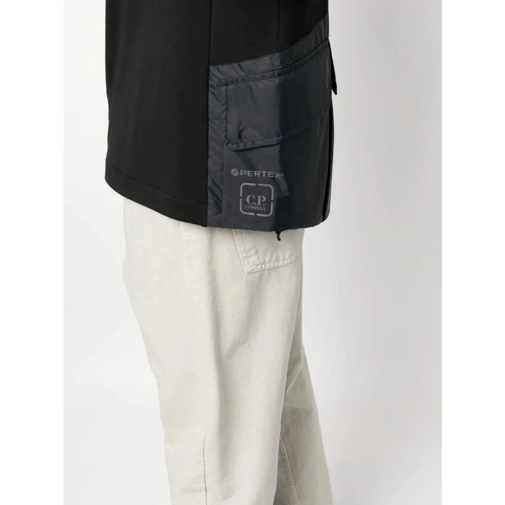 C.P. Company Zwarte katoenmix sweatshirt met logo print Black Heren