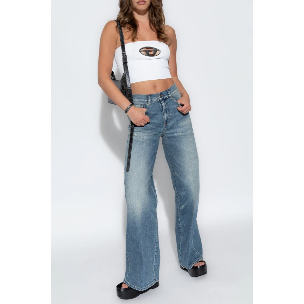 Diesel Versleten Jeans D-Akemi L.32 Blue Dames