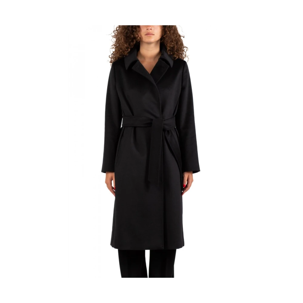 Max Mara Studio Stijlvolle Jas met Bcollag Ontwerp Black Dames