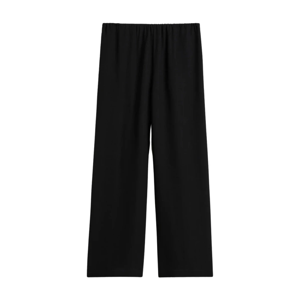 Totême Lounge Trousers - Female - Wide Trousers - Black - S - Trousers