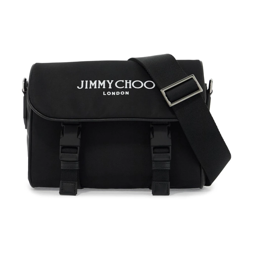 Jimmy Choo Nylon Crossbody Tas Eli Schouder Black Heren