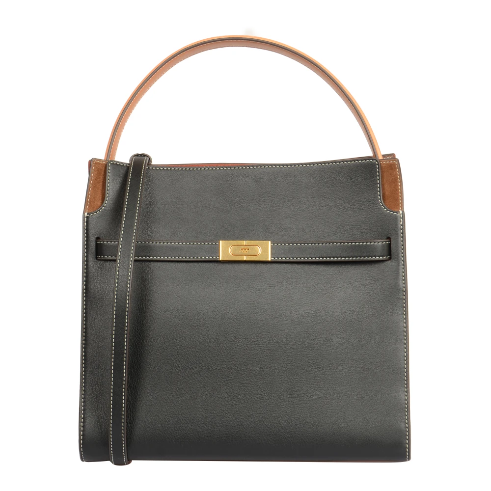TORY BURCH Zwarte Dubbele Tas voor Vrouwen Black Dames