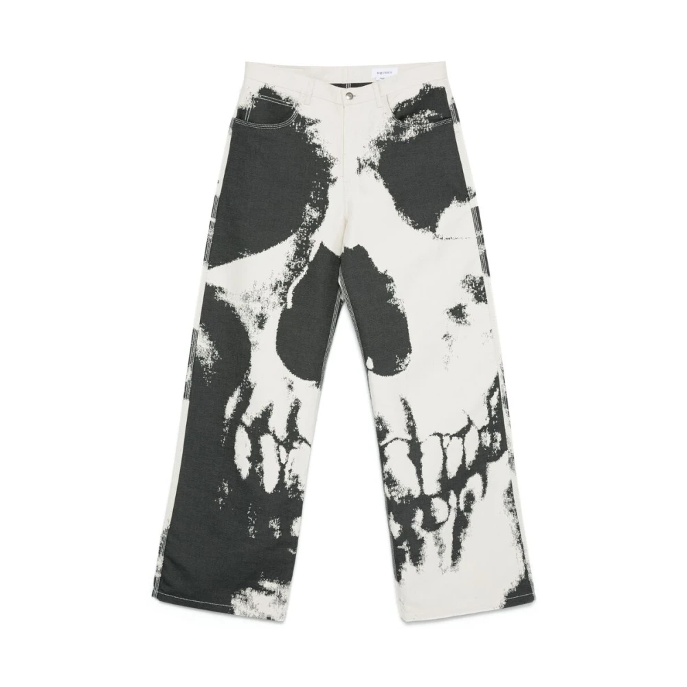 Alexander mcqueen Licht Beige Knoopsluiting Jeans White Heren