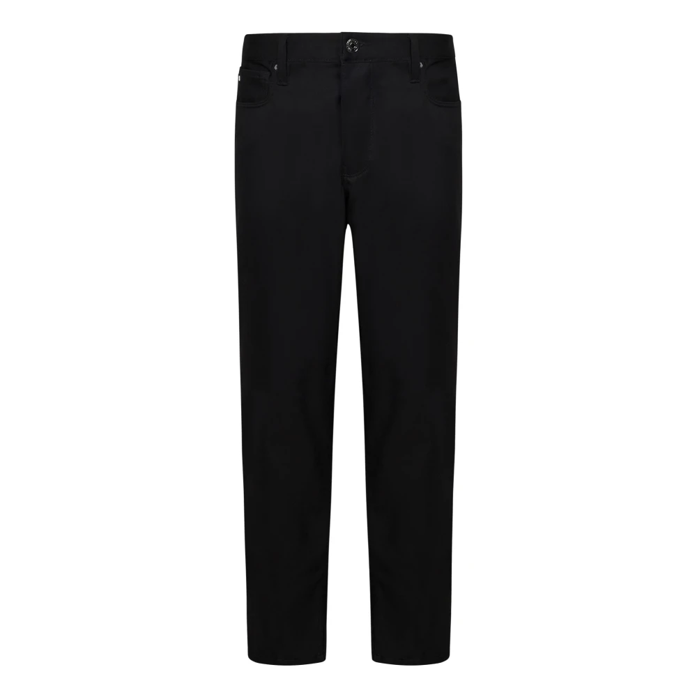 Emporio Armani Men's Black Straight Fit Jeans, W32, Slim Fit Jeans With Logo