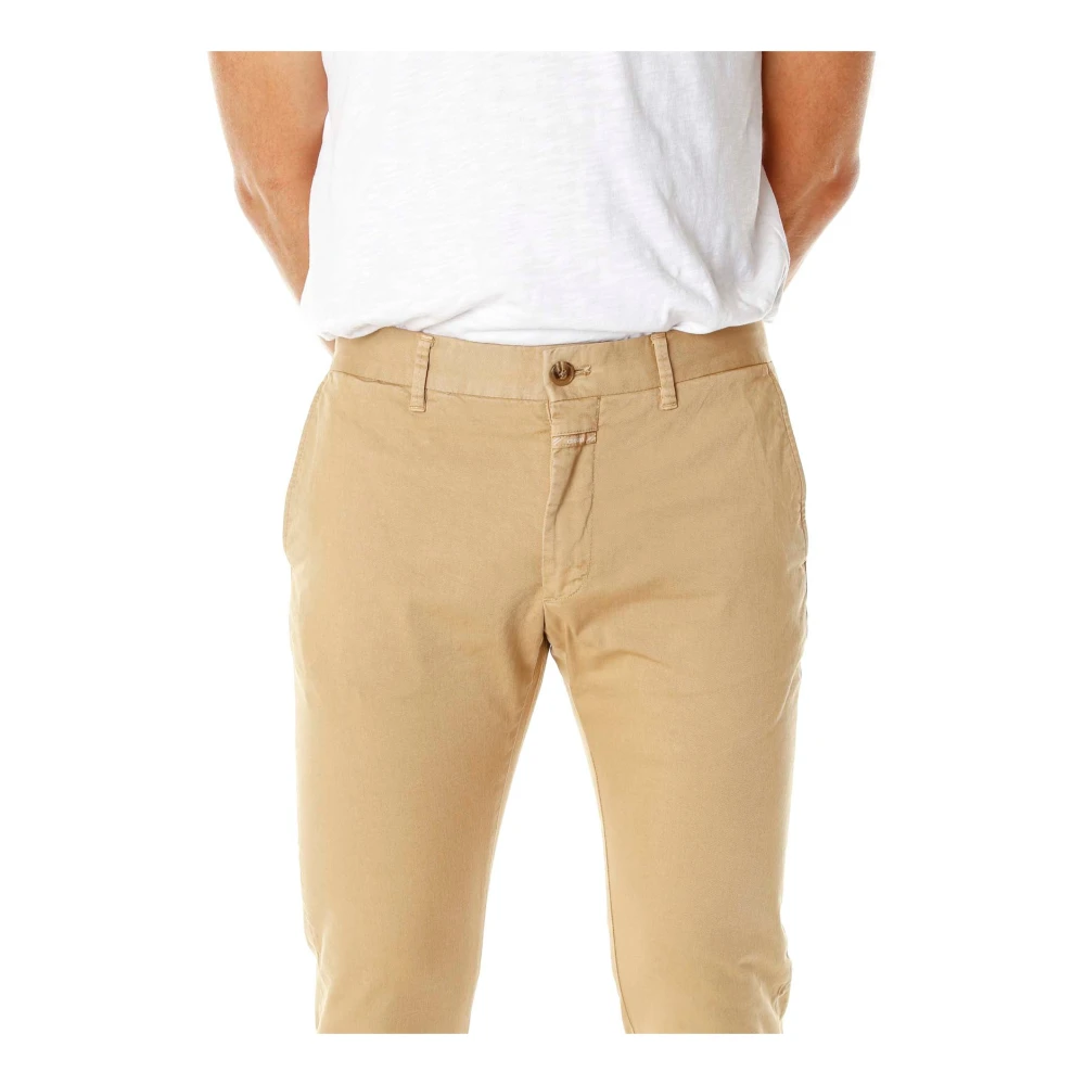 closed Chinos Beige Heren