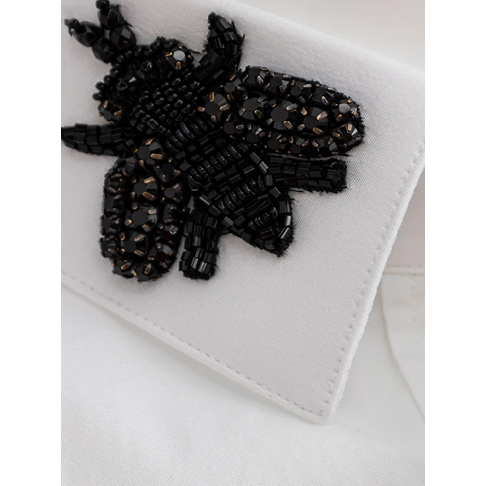 Dolce & Gabbana Geborduurd Reliëf Overhemd White Heren