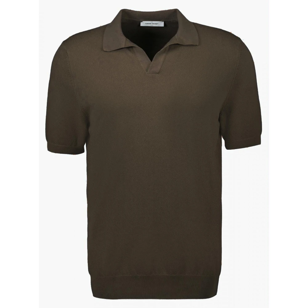 Gran Sasso Bruine Polo Shirt Brown Heren