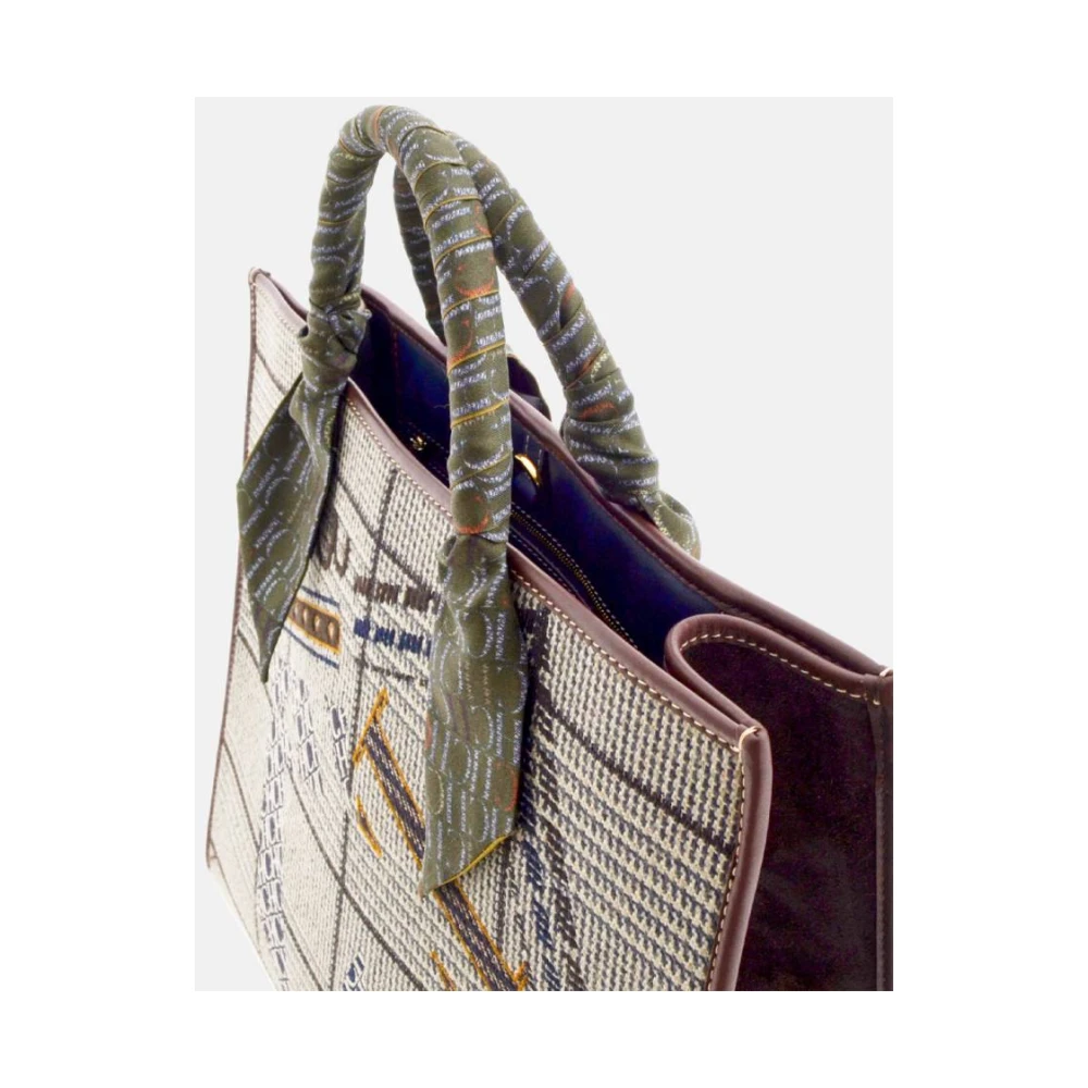 Carolina Herrera Chique Shoppingtas met CH Schild Brown Dames