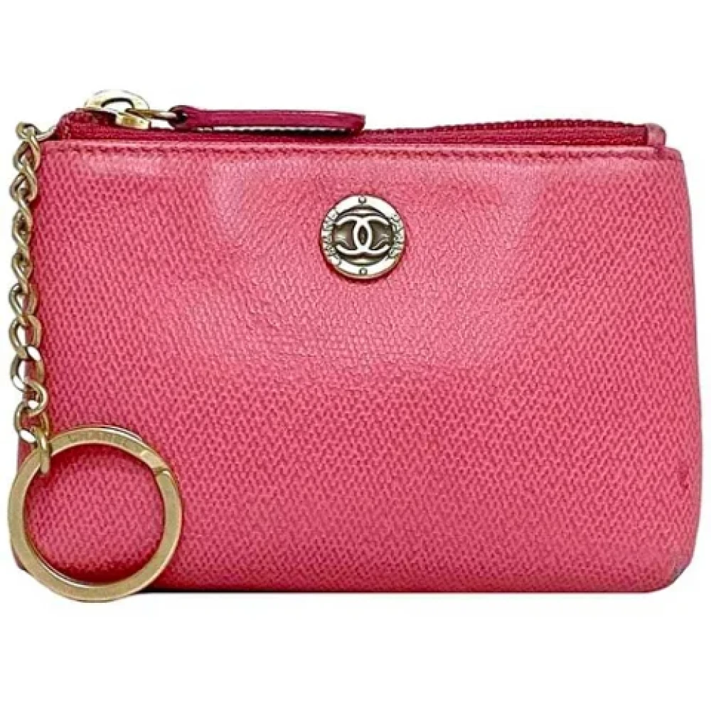 Chanel Vintage Pre-owned Leather home-office Pink Dames