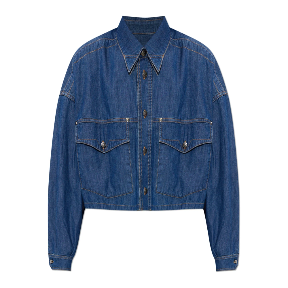 Versace Donna Blu Giacche, S, New,