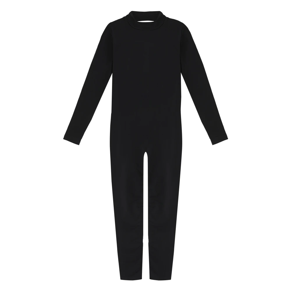 Sergio Rossi Turtle Neck Open Back Jumpsuit Black Dames