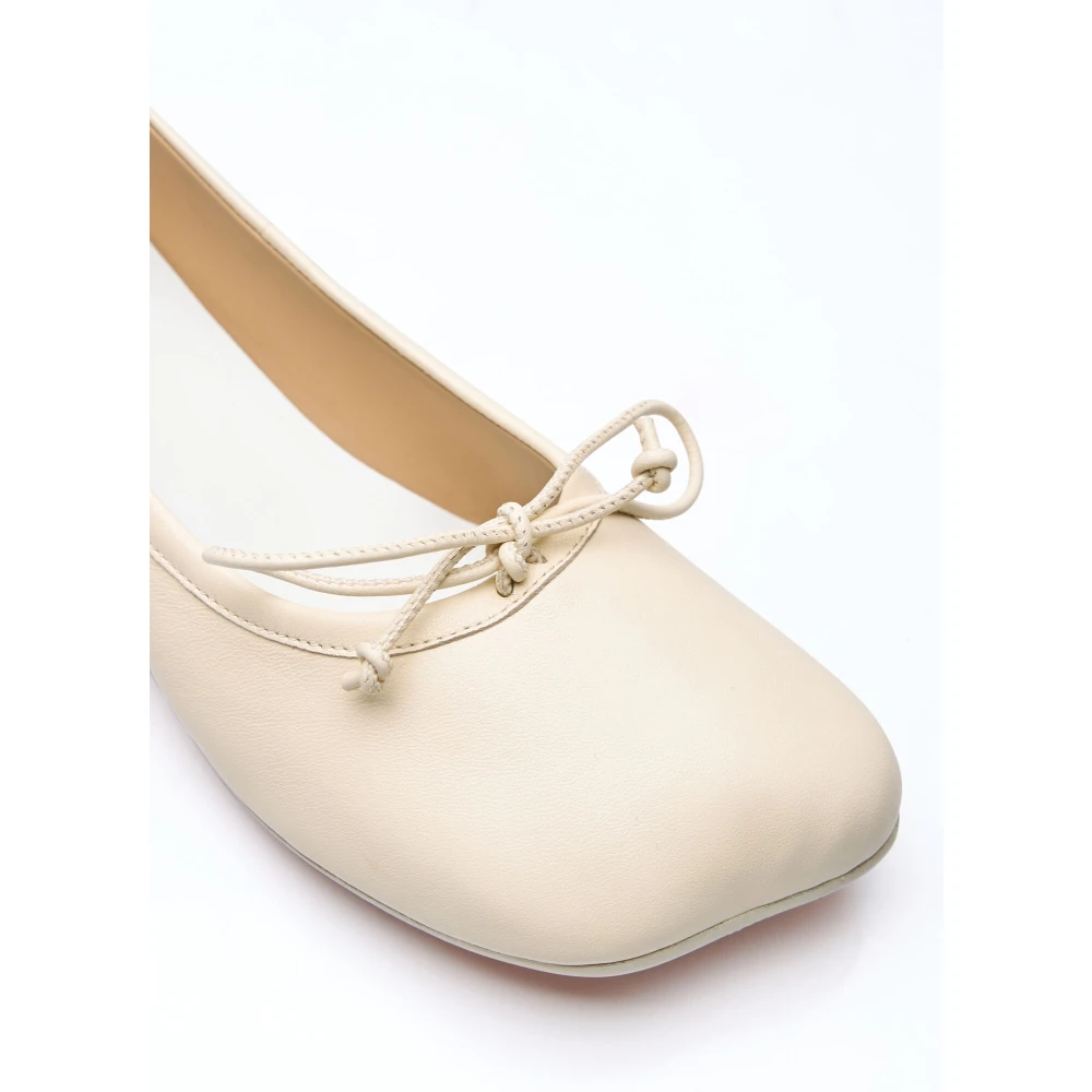 MM6 Maison Margiela Leren Anatomische Ballerina Schoenen Beige Dames