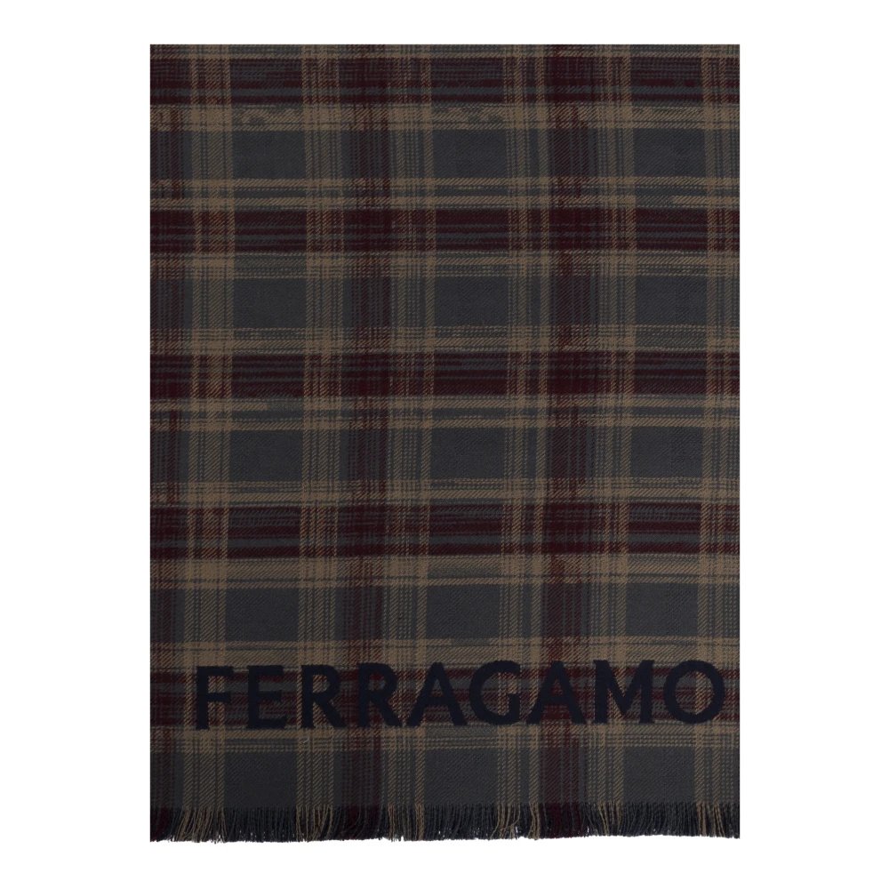 Salvatore Ferragamo Wollen sjaal Blue Heren