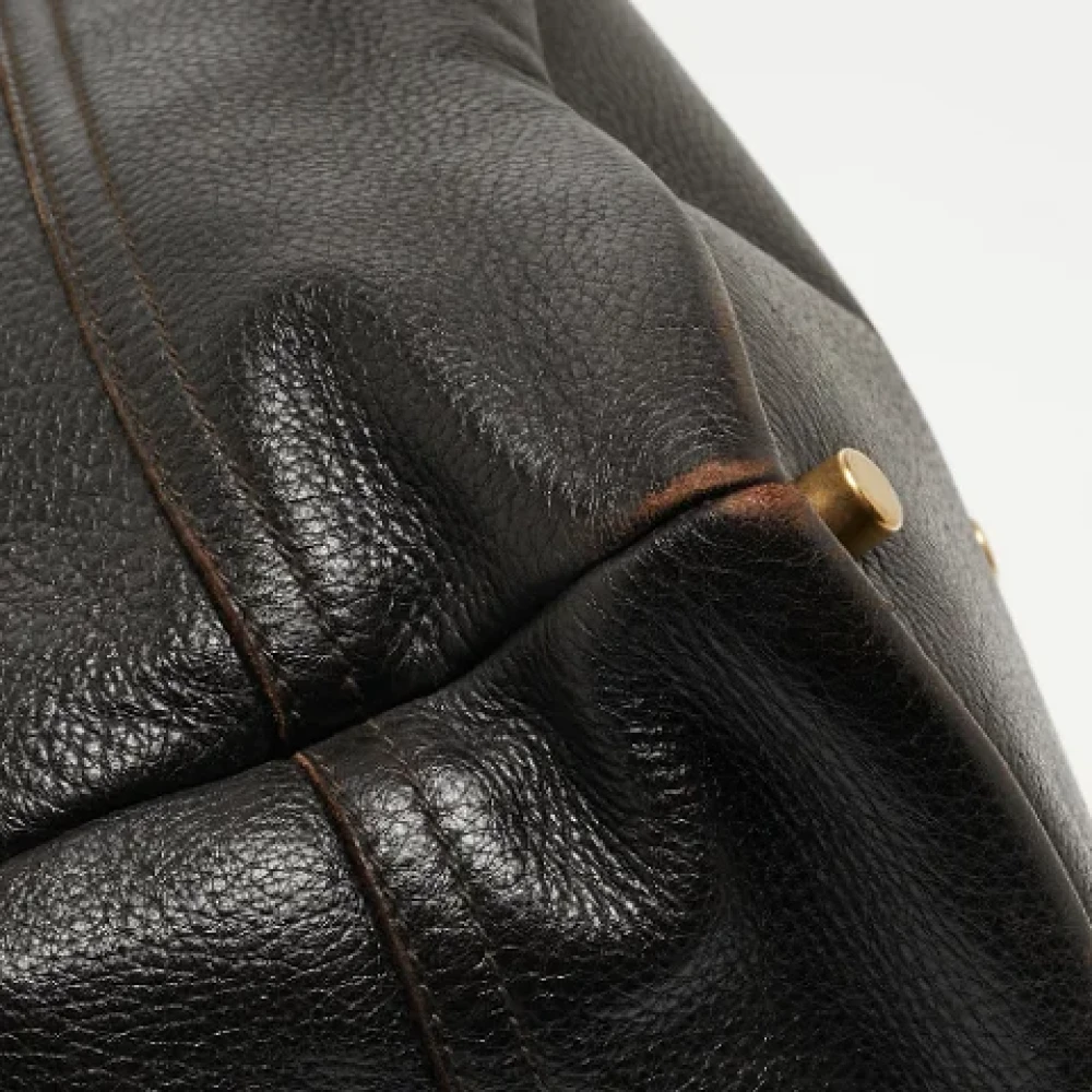 Yves Saint Laurent Vintage Pre-owned Leather shoulder-bags Brown Dames