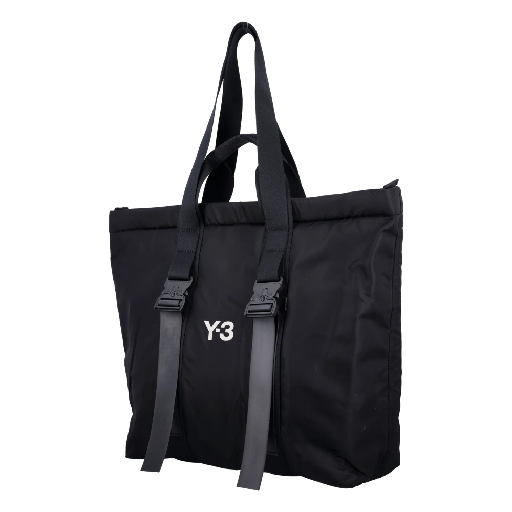 Y-3 Zwarte handtas met bovenhandvatten en schouderbanden Black Dames