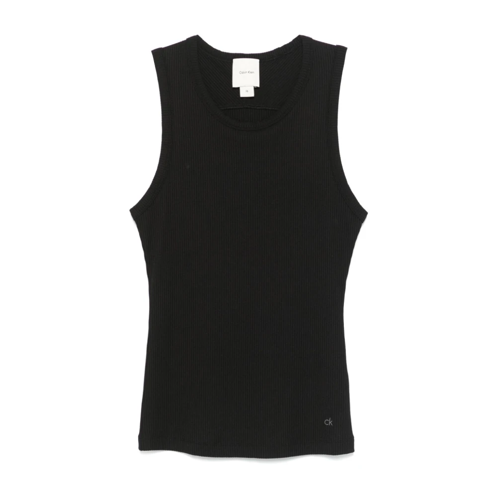 Calvin Klein Zwarte Top voor Vrouwen Black Dames