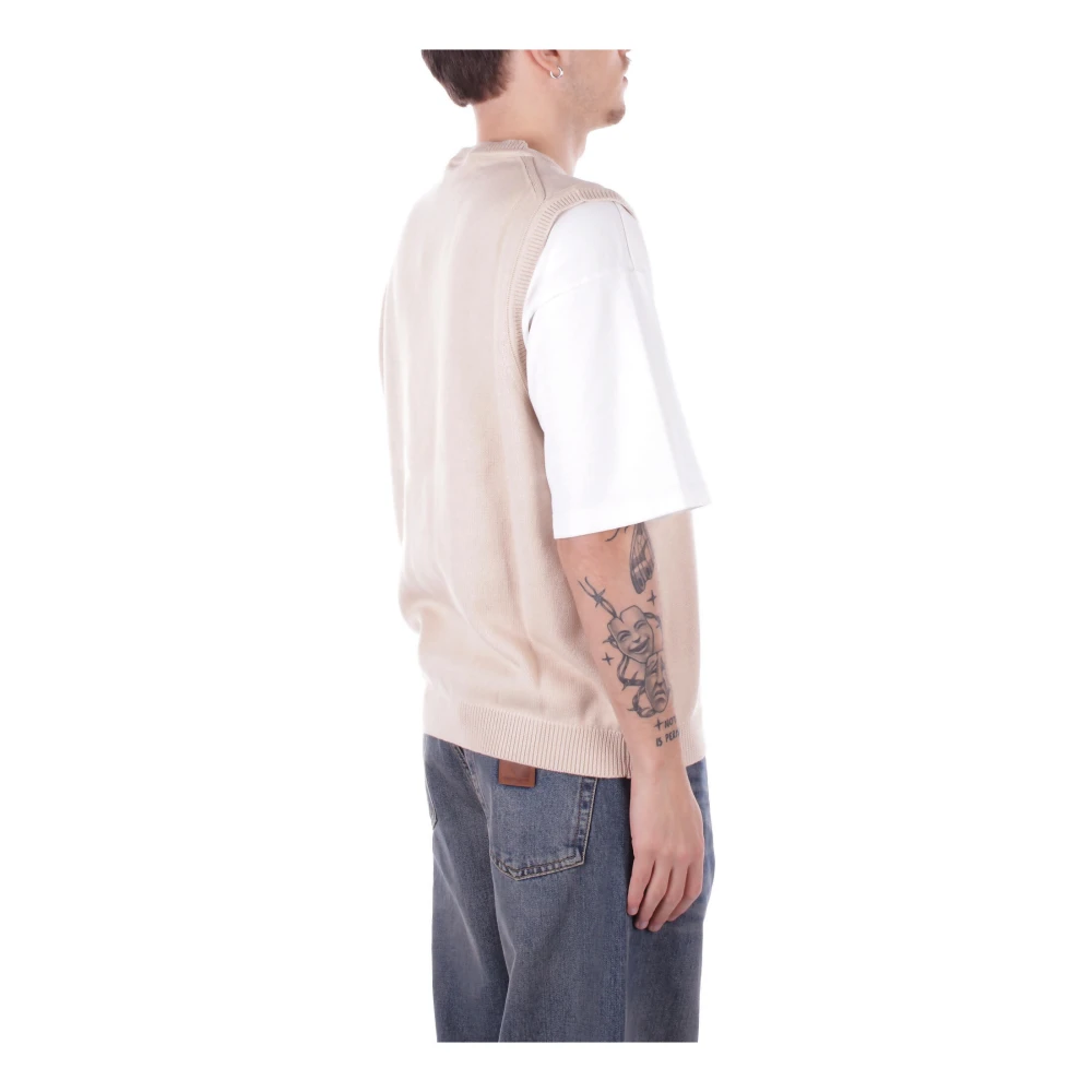Carhartt WIP Logo Front Sweater Beige Heren