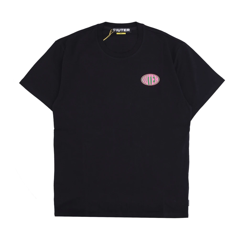 Iuter Zwarte Heren Tee Korte Mouw Crew Black Heren