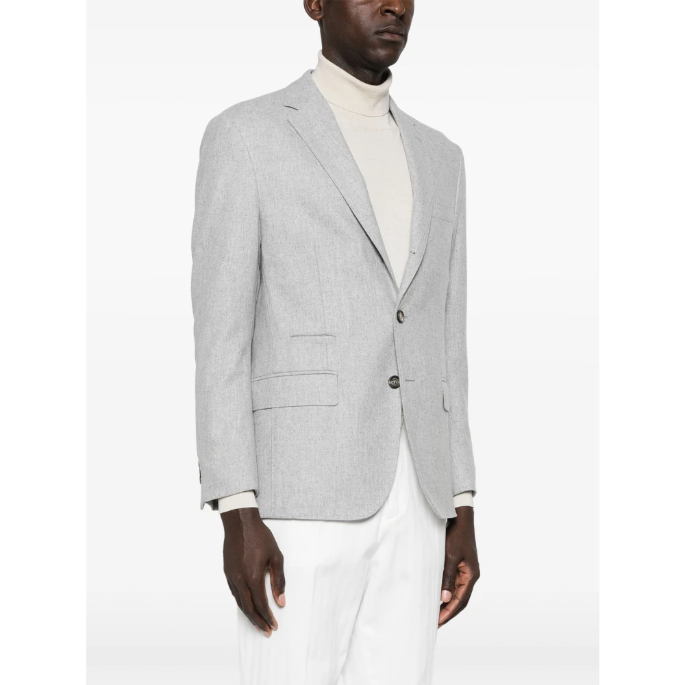 Eleventy Luxe Wol Kasjmier Jas Gray Heren