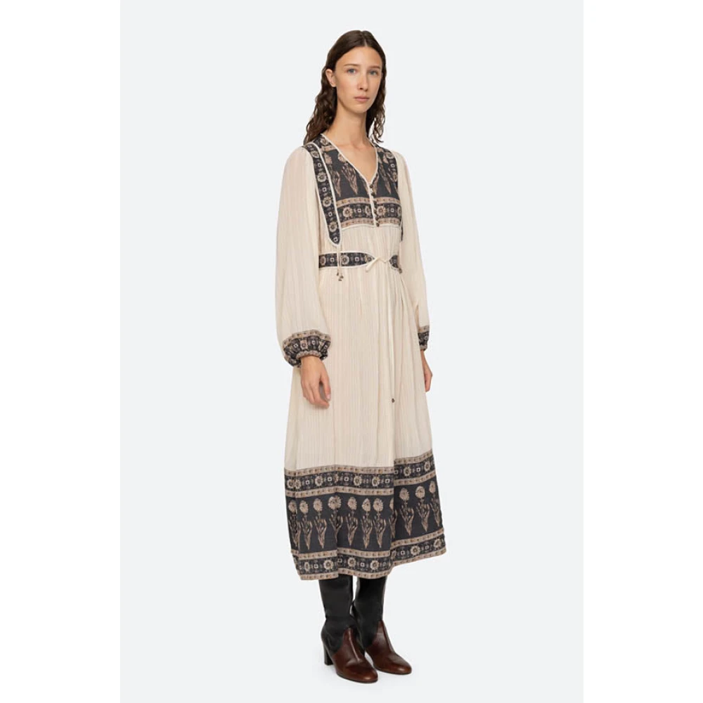 Sea NY Boho Jurk met Pofmouwen Multicolor Dames