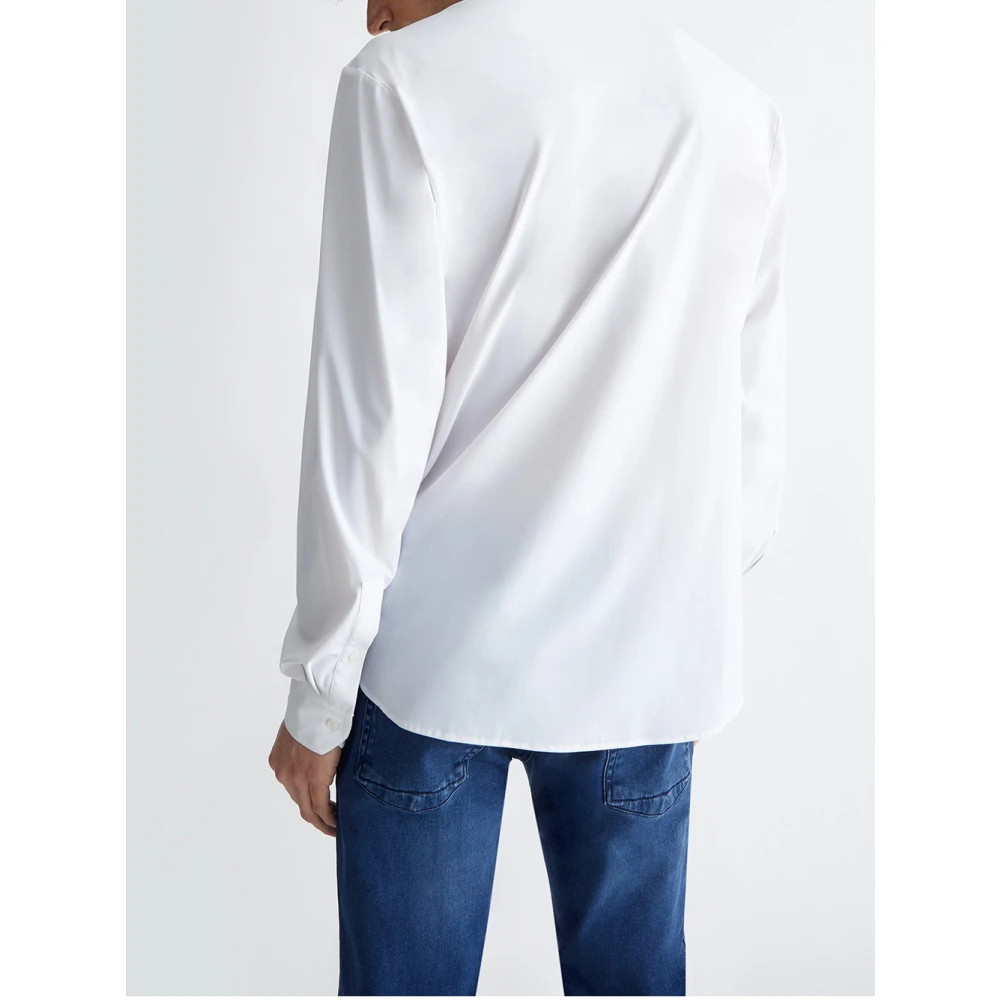 Liu Jo Klassiek Wit Overhemd Stretchstof White Heren