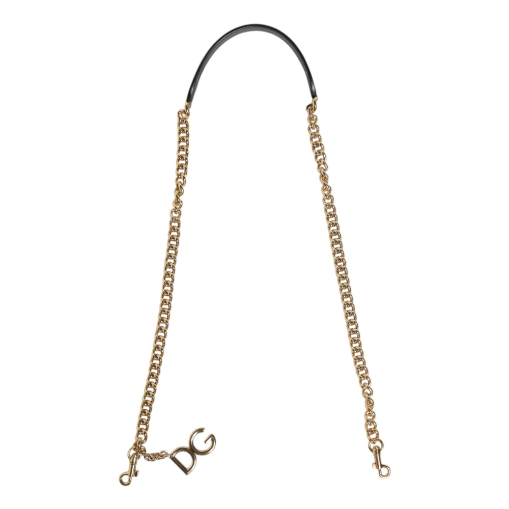 Dolce & Gabbana Brown Leopard Gold Brass Chain Accessory Shoulder Strap - Image 2