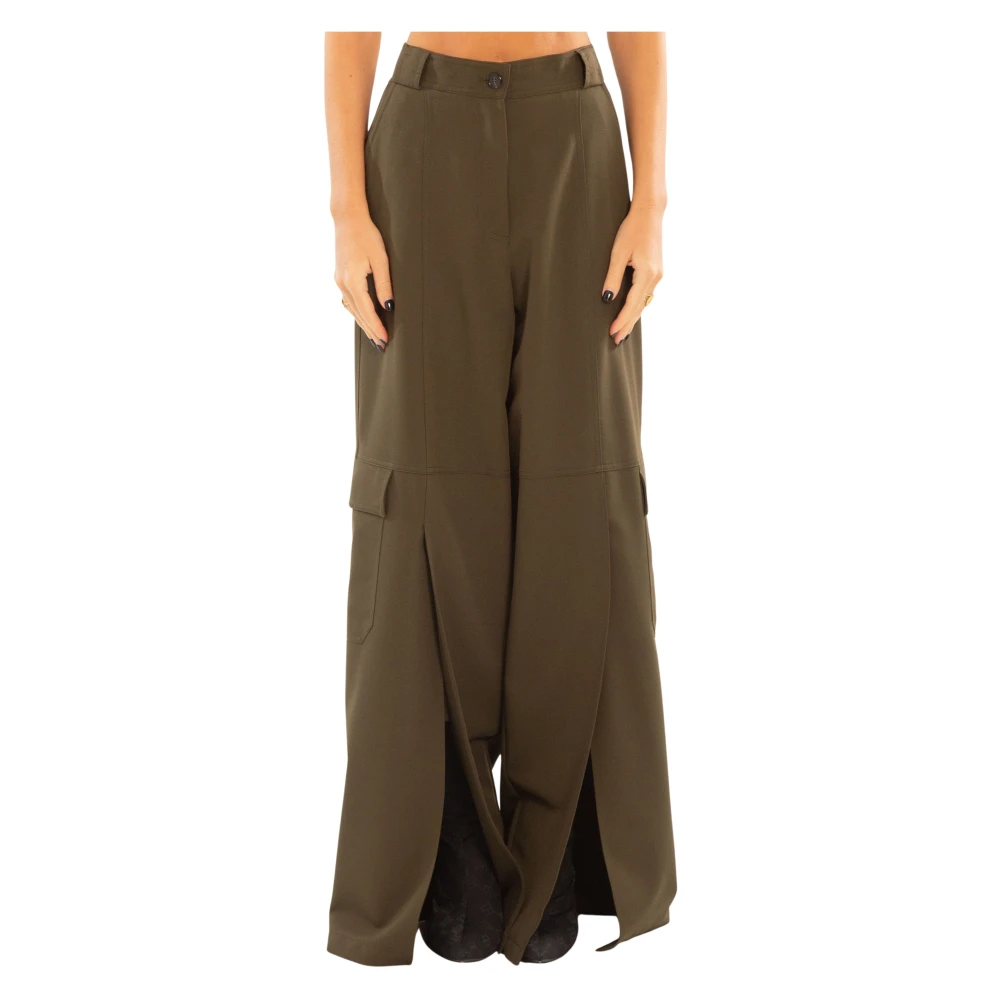 Pinko Wijde Cargo Broek in X93 Green Dames