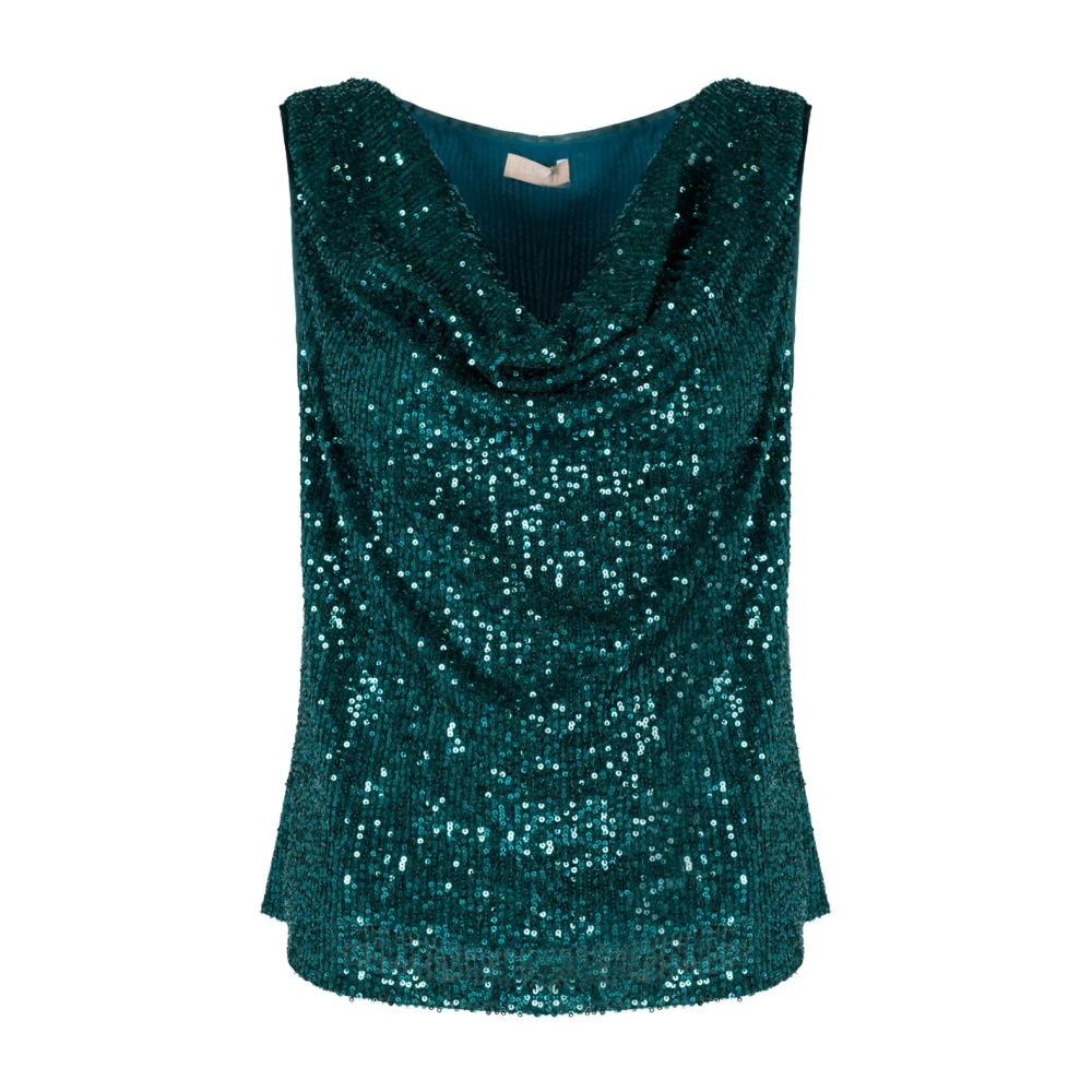 Liu Jo Elegante Paillet Top Green Dames