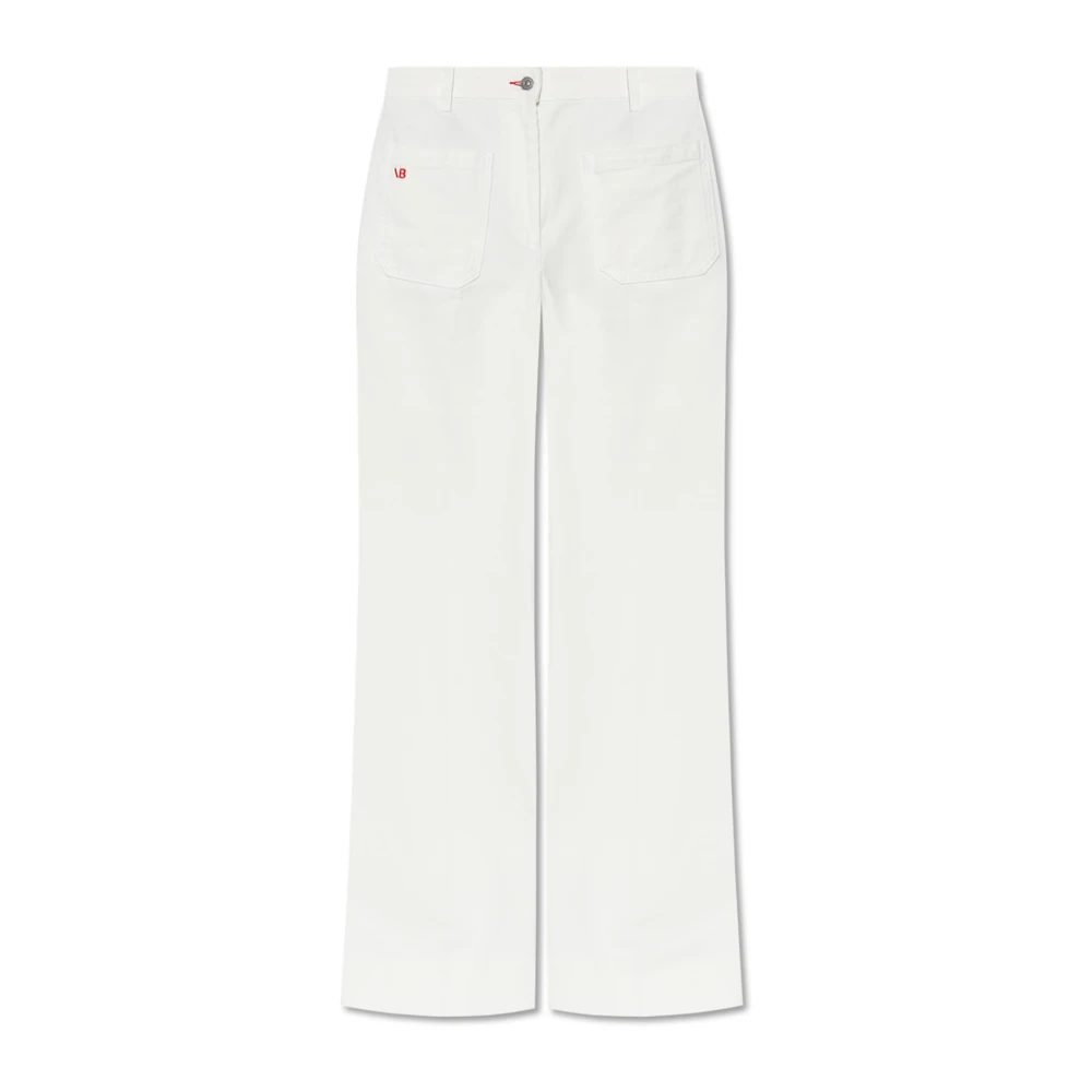 Victoria Beckham Witte Flared Leg Jeans White Dames