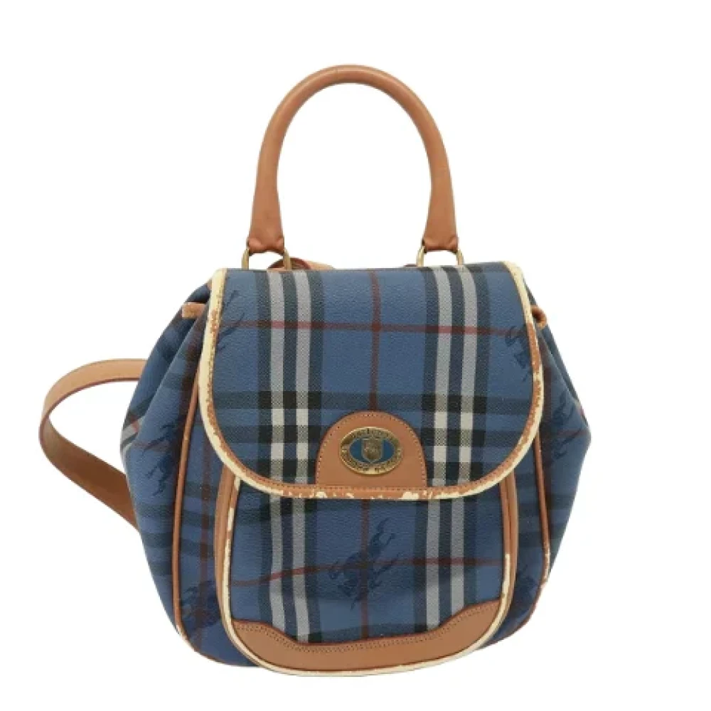 Burberry Vintage Pre-owned Leather shoulder-bags Blue Dames