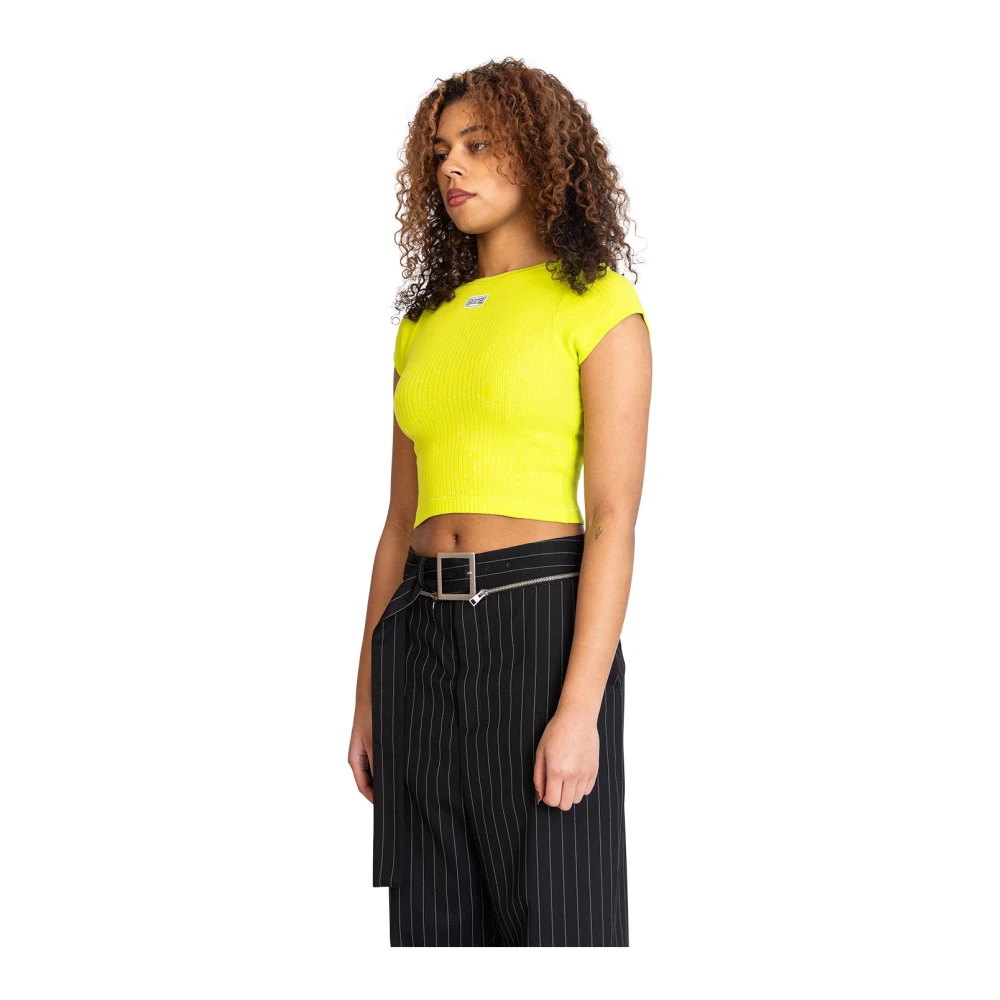 Jean Paul Gaultier Baby Crop Tee Green Dames