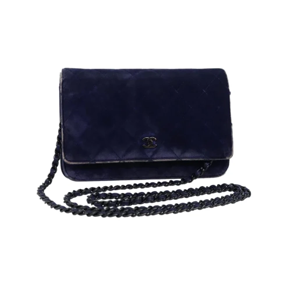 Chanel Vintage Pre-owned Cotton chanel-bags Blue Dames