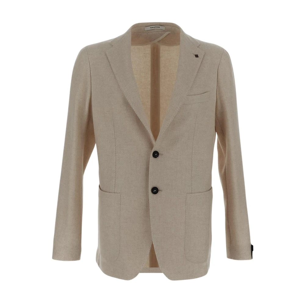 Tagliatore Klassieke Blazer Beige Heren