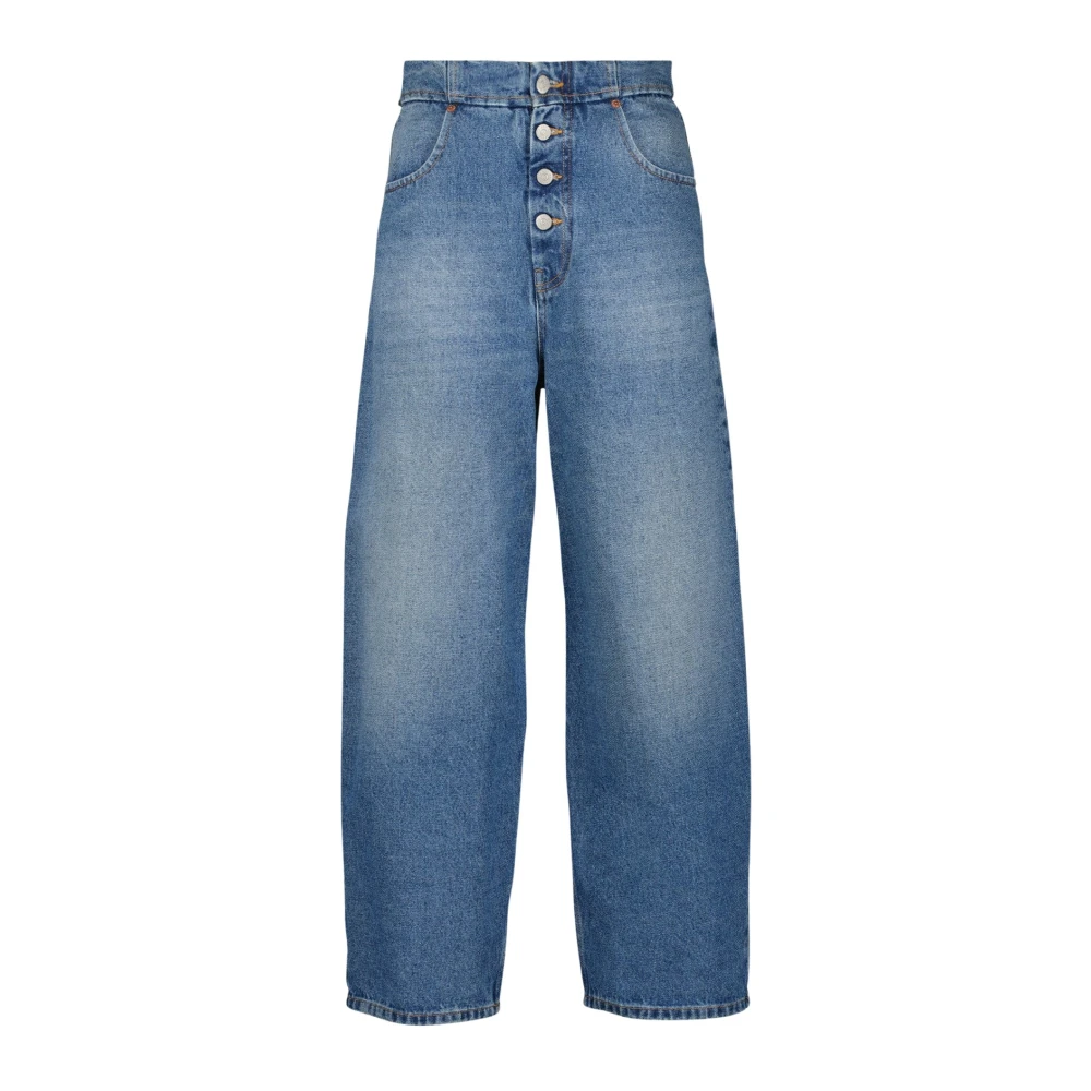 MM6 Maison Margiela Blauwe Denim Grote Jeans Blue Dames