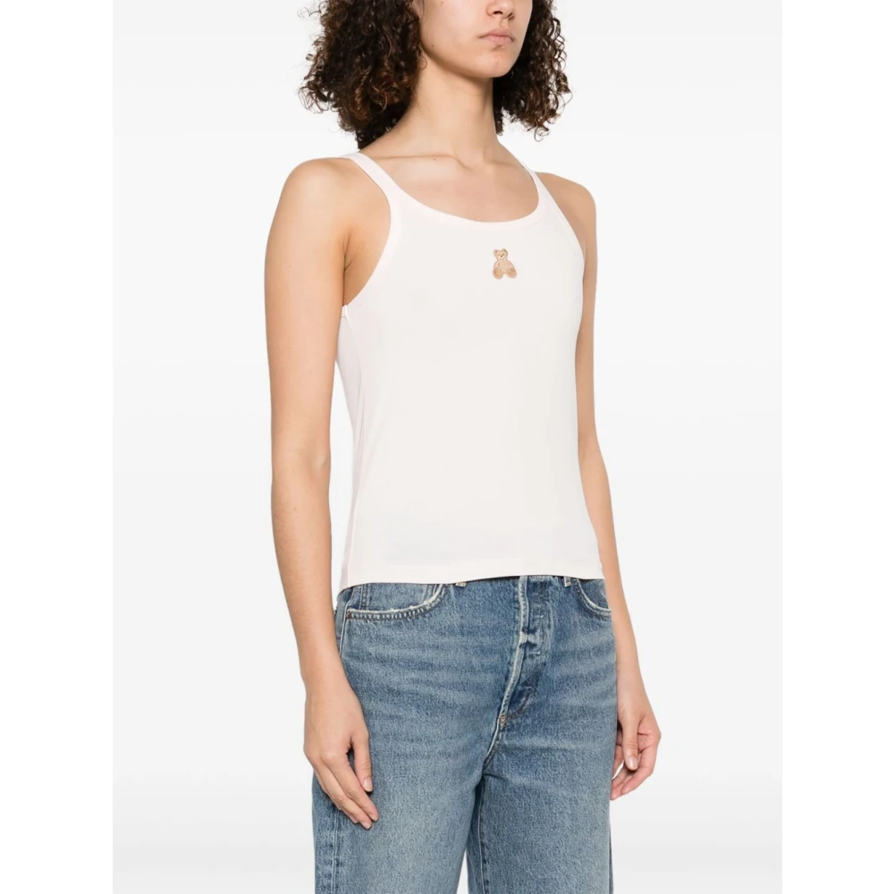 Palm Angels Lichtroze Mouwloze Top met Ronde Hals Pink Dames