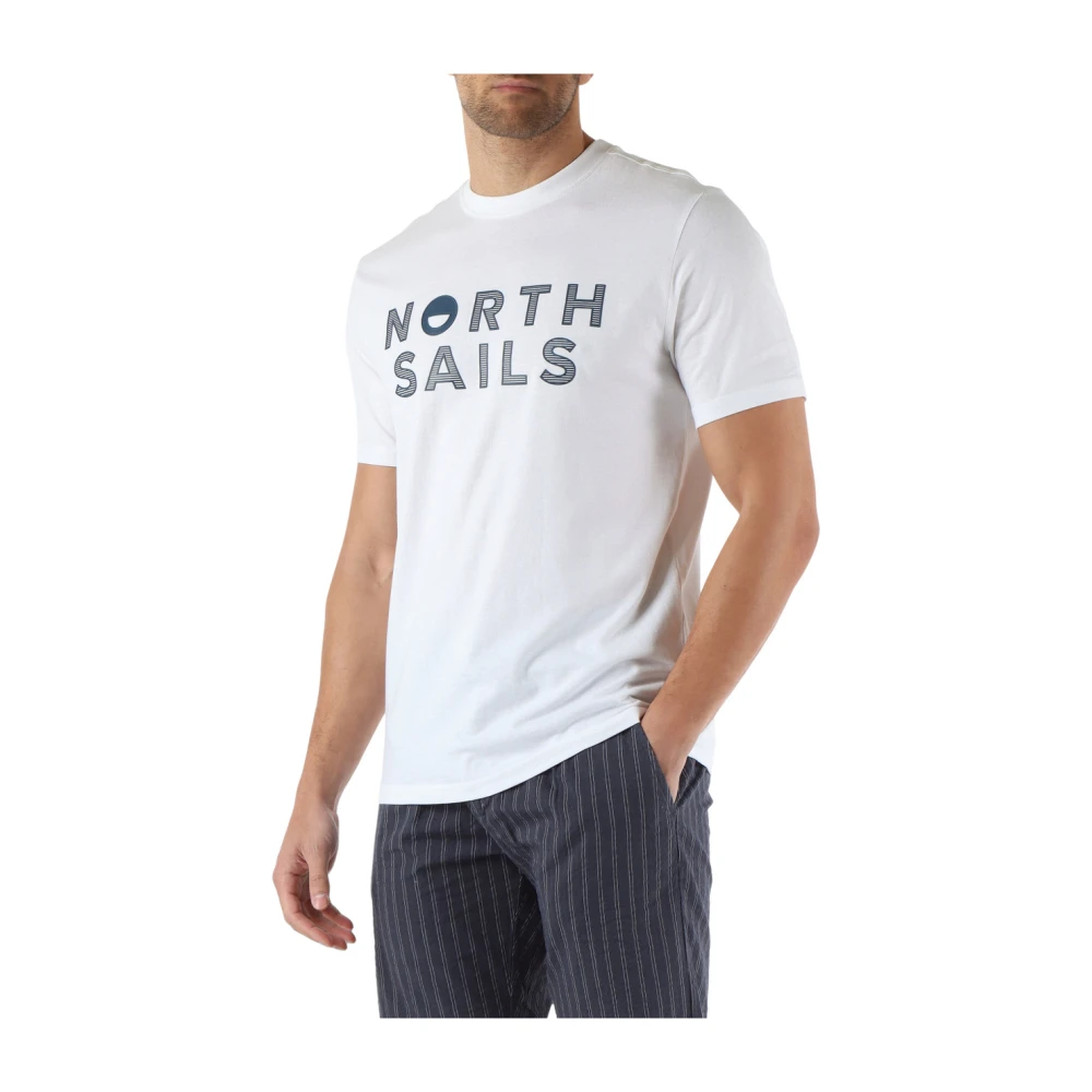 North Sails Katoenen Logo T-shirt White Heren