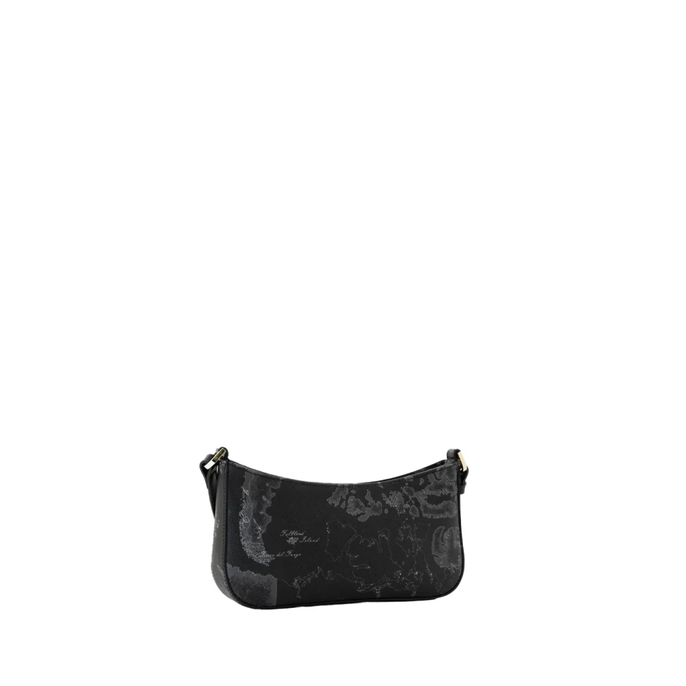 Alviero Martini 1a Classe Zwarte Geo-Map Schoudertas Black Dames