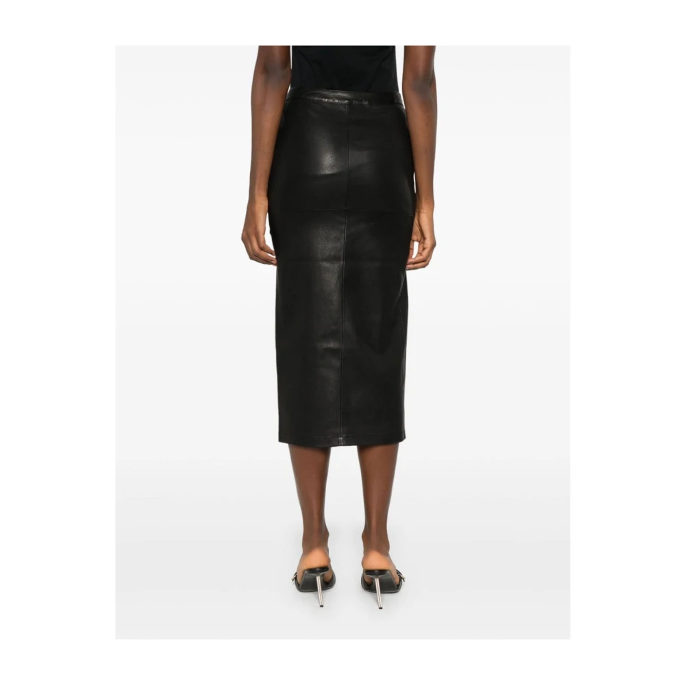 Paco Rabanne Midi Rok in Zwart Black Dames