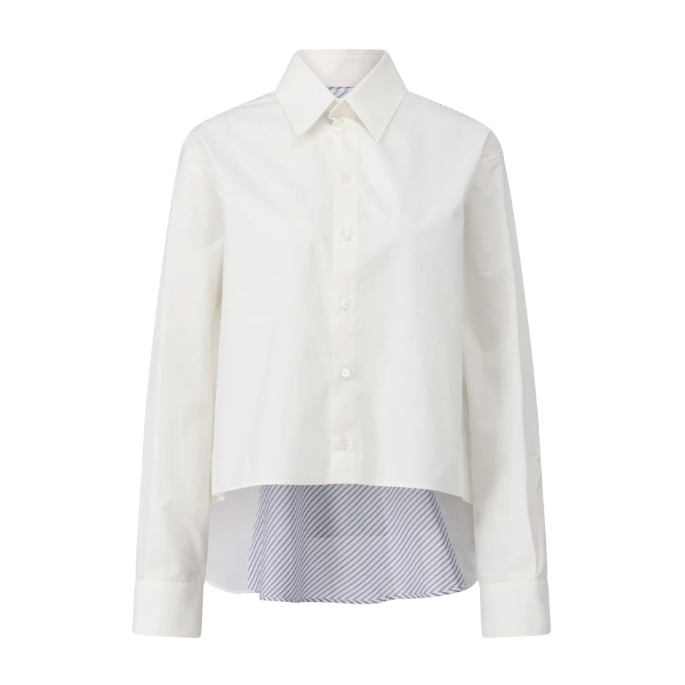 MM6 Maison Margiela Overhemd met contrastpanelen White Dames