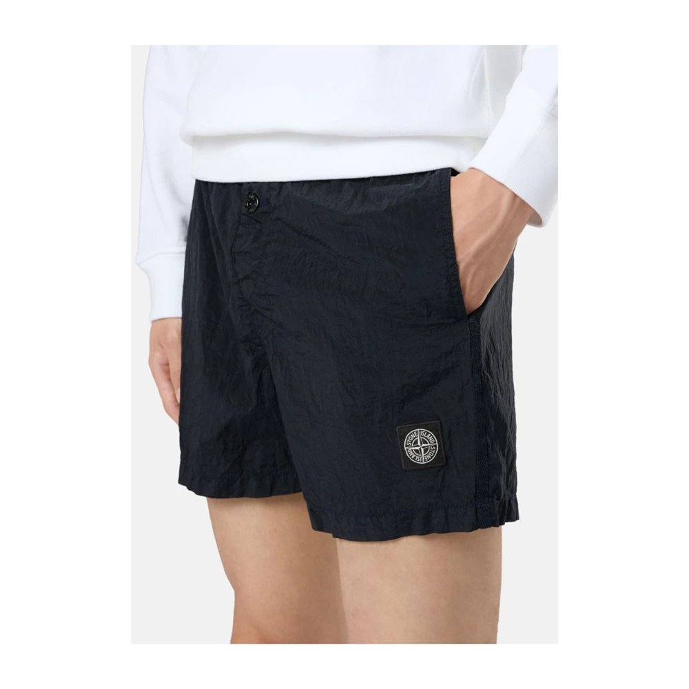 Stone Island Blauwe zee kleding met kompaslogo Blue Heren