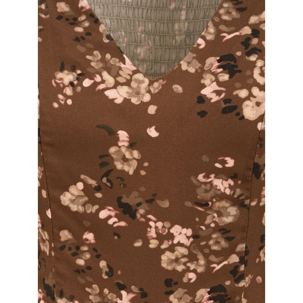 Mar De Margaritas Witte Bloemenjurk Mmabw01007 Brown Dames