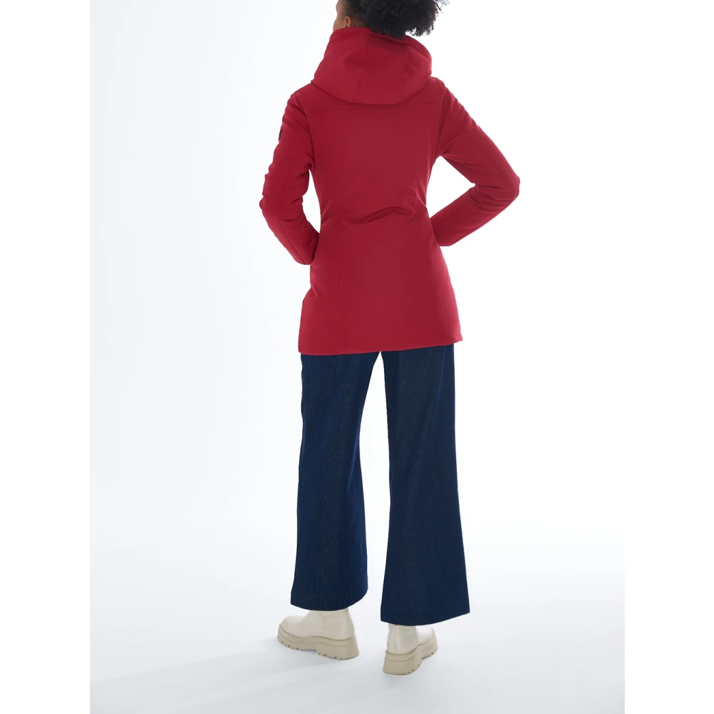 YES ZEE Rode Tech Hoodie Jas voor Vrouwen Red Dames