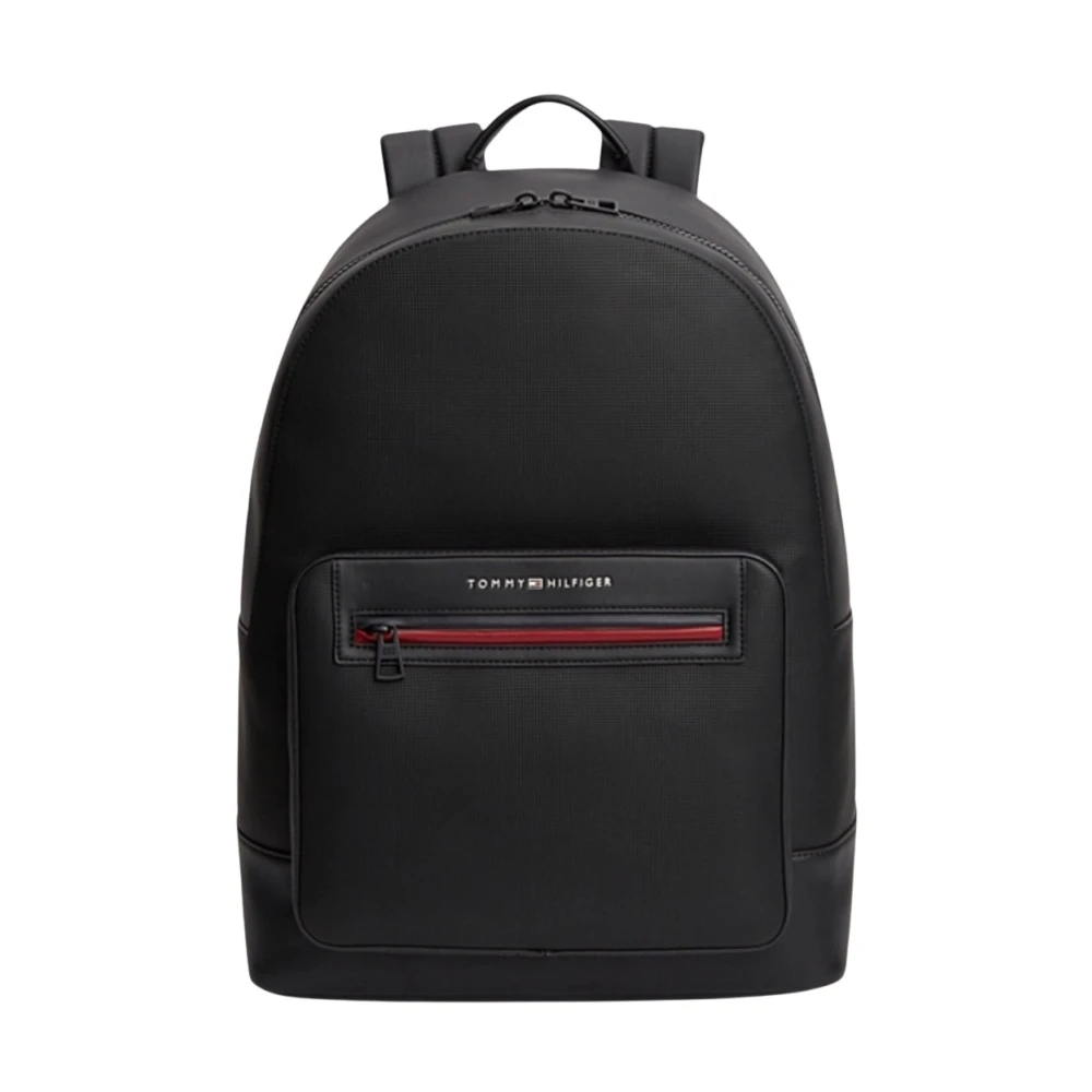 Tommy Hilfiger , Backpacks, Male, Black, One Size, Th Foundation Backpack