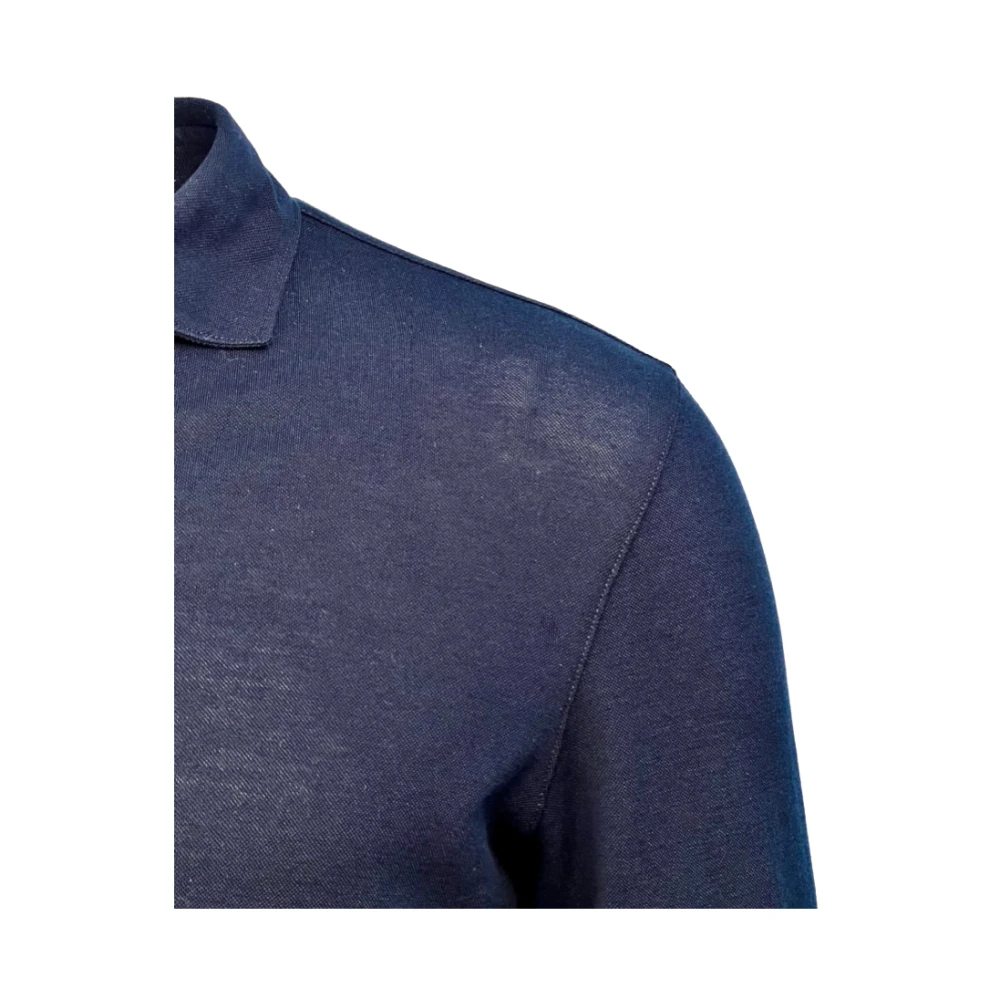 Gran Sasso Soft Piqué Shirt Blue Heren