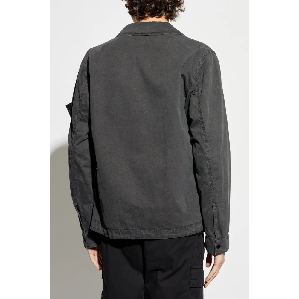 Stone Island Jas met logo Gray Heren