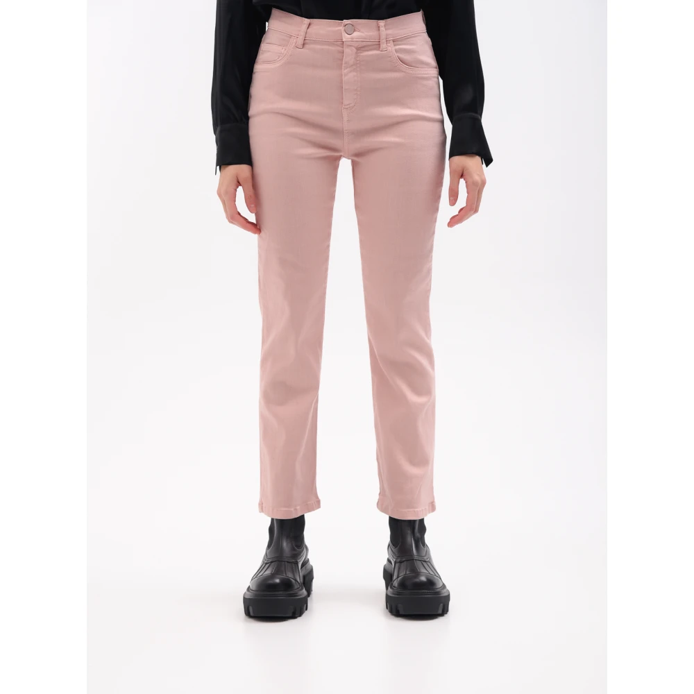 Marella Monochrome Genova Bootcut Jeans in Roze Pink Dames