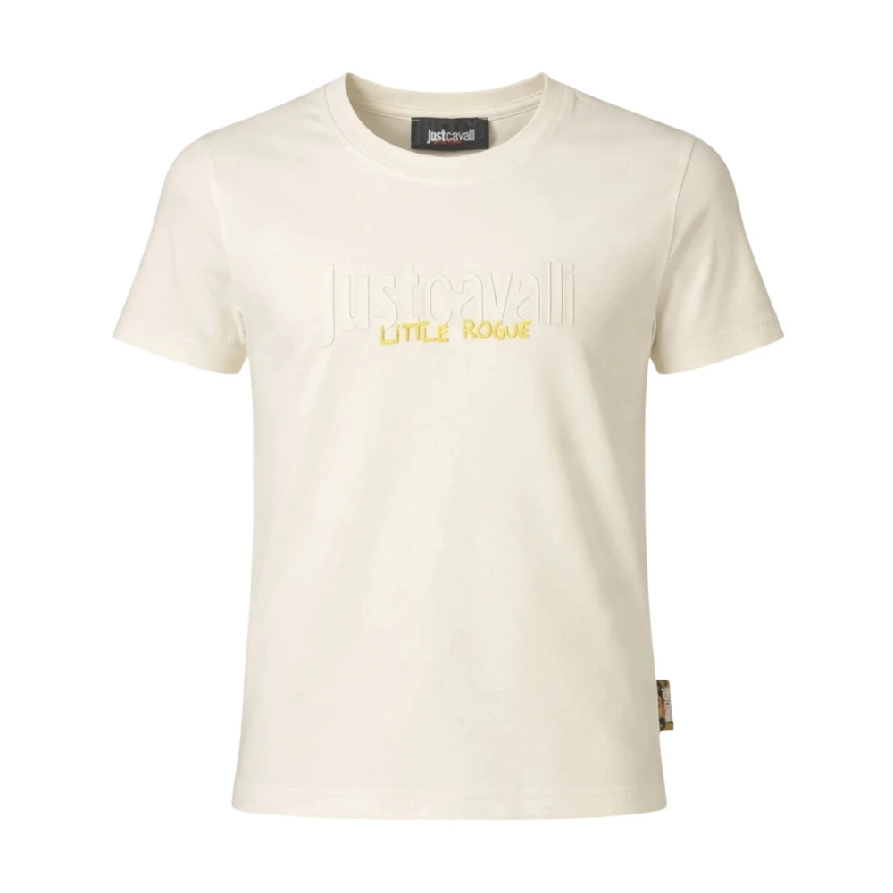 Just Cavalli White Printed T-Shirt - Male - Kids Short Sleeve T-Shirts - 13 Y - Kids